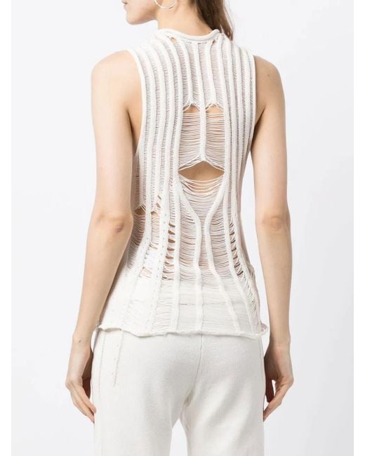 Dion Lee Gerafelde Tanktop in het White