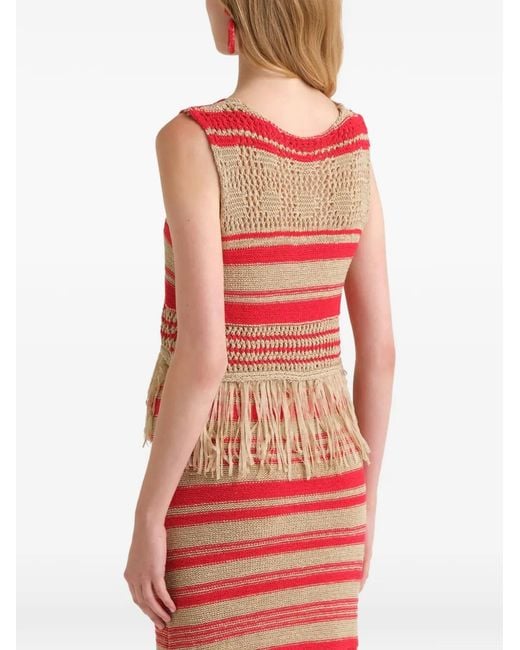 Maliparmi Red Stiped Waistcoat