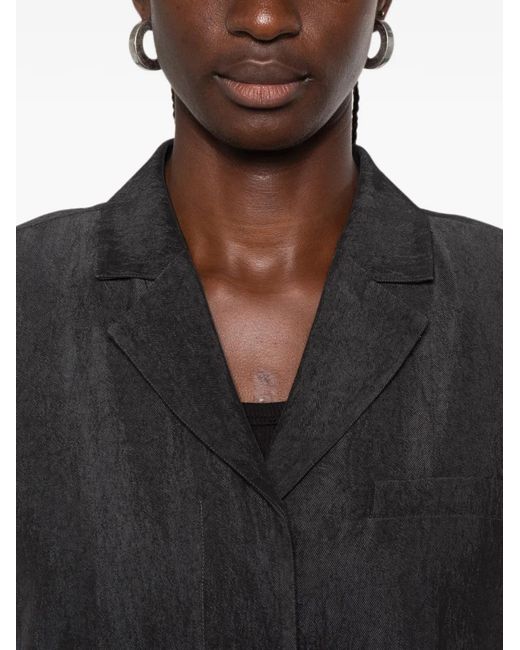 IVORY PARIS Black Veste Grace À Simple Boutonnage