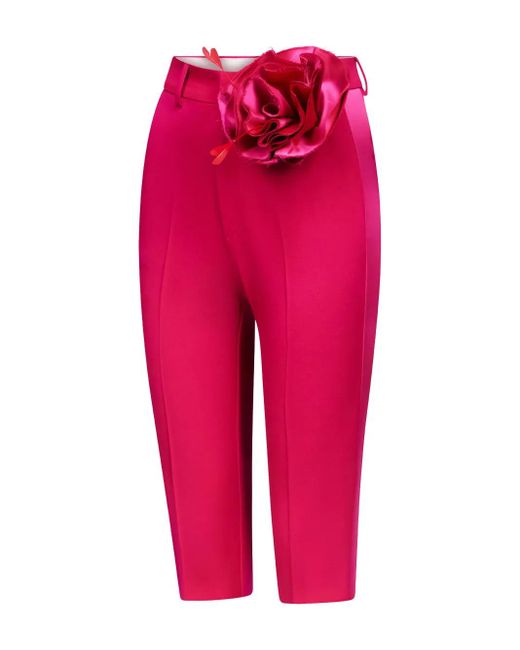 Area Flower-Appliqué Tailored Shorts