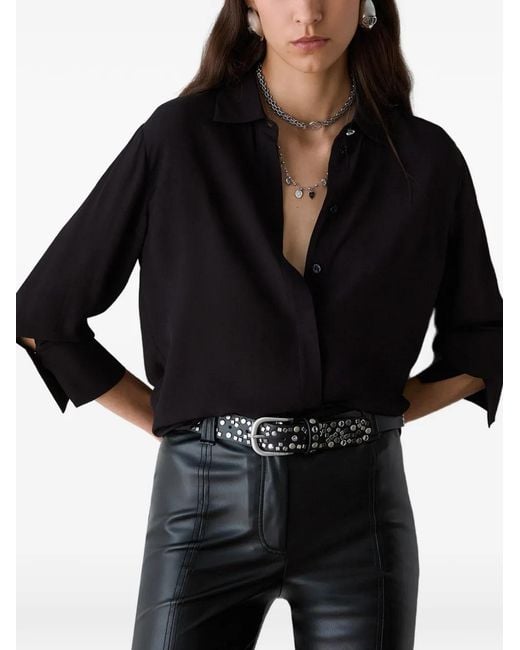 Liu Jo Black Crepe De Chine Shirt