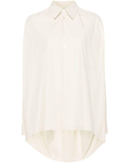 Compact poplin shirt di Bottega Veneta in White