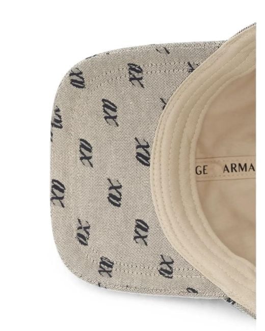 ARMANI EXCHANGE Gray Logo-Pattern Baseball Cap