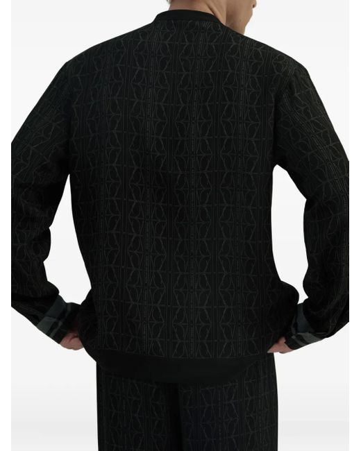 Domaine Des Artistes Black Lion-Embellished Patterned Shirt for men