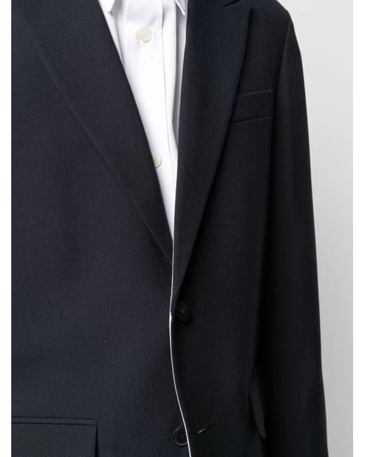 Valentino Garavani Blue Single-Button Single-Breasted Blazer for men