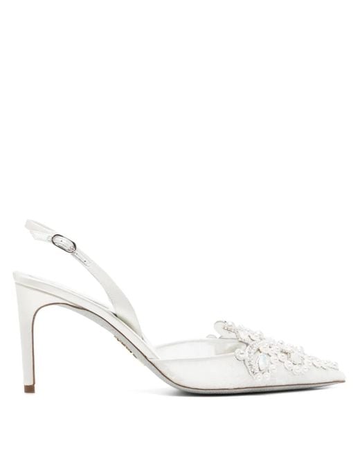 Rene Caovilla Veneziana 50mm パンプス White