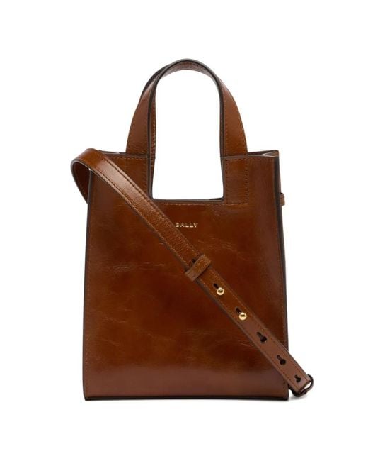 Bally Brown Mini Easy Leather Tote Bag