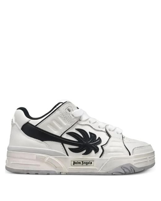 Palm Angels Women's White Palm-Tree Sneakers