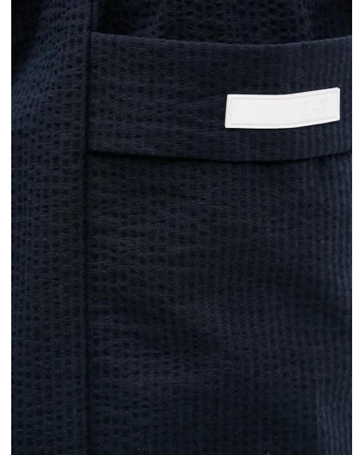 EA7 Blue Textured Belted Playsuit