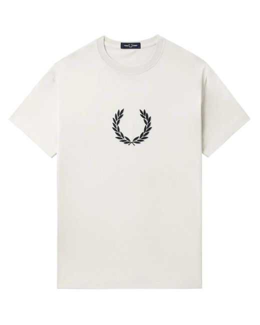 Camiseta Laurel Wreath Fred Perry de hombre de color White