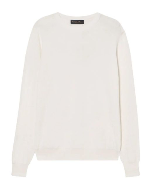 Brooks Brothers White Jersey Sweatshirt for men