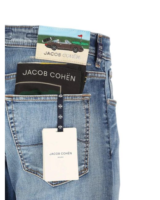 Jacob Cohen Blue Five-Pockets Denim Jeans for men