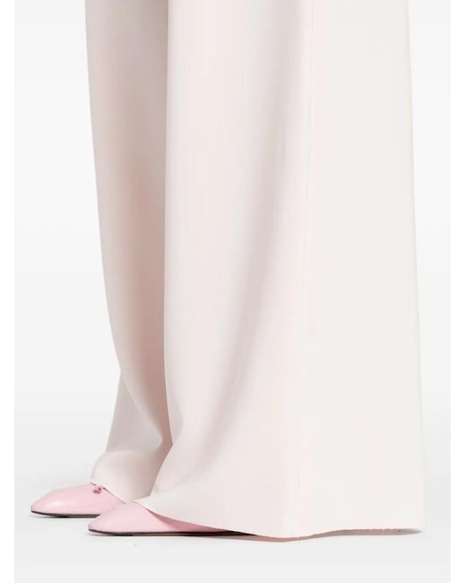 Max Mara White Belt Straight Trousers