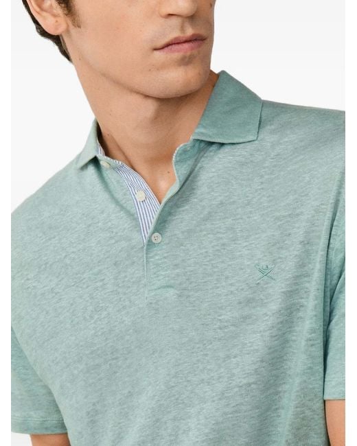 Polo Bordado Hackett de hombre de color Green