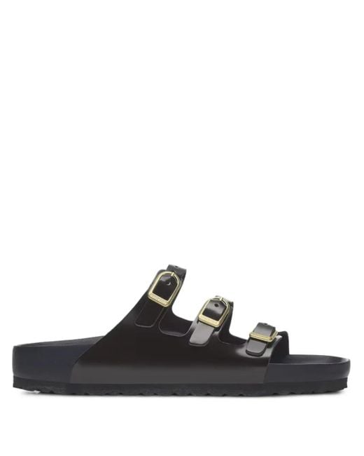 Birkenstock Black Florida Dbuckle Exquisite Shine