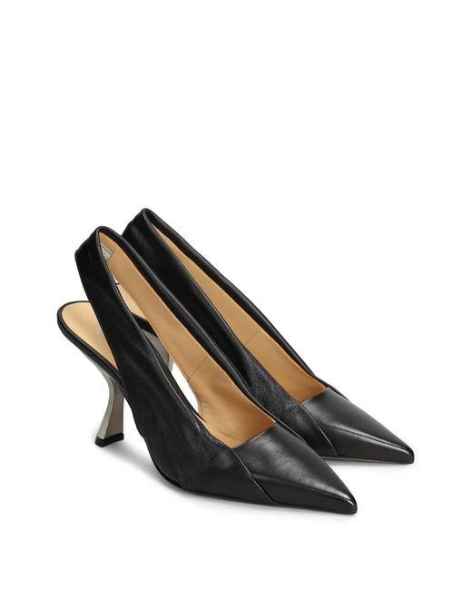 Alchimia Black Pointed-Toe Slingback Pumps