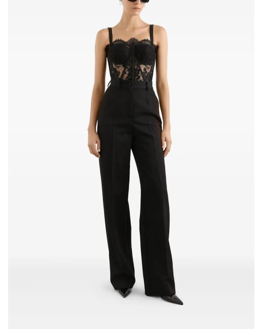 Dolce & Gabbana Black Button Trousers