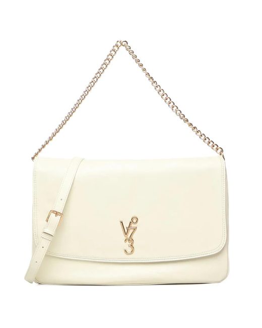 Borsa A Spalla Louise Con Applicazione di V73 in Natural