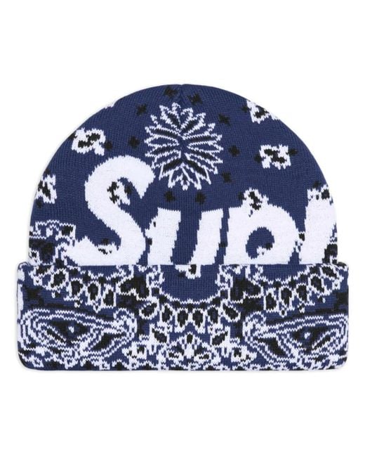 Supreme Muts Met Bandanaprint in het Blue voor heren