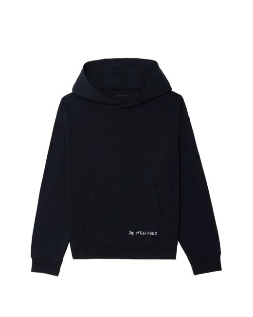 Zadig & Voltaire Blue Sacha Long-Sleeves Hoodie for men