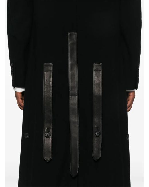 Yohji Yamamoto Black Wool Coat for men