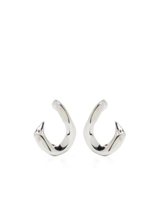 Annelise Michelson White Déchainée Hoop Earrings