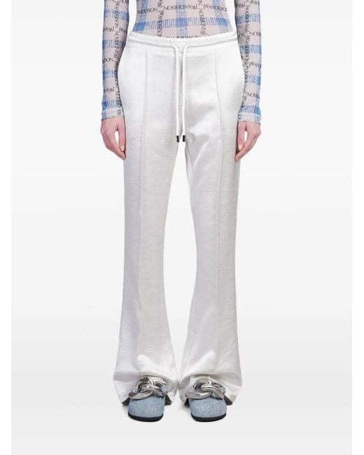 J.W. Anderson White Drawstring-Waist Track Trousers