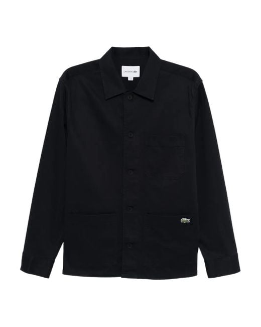Lacoste Blue Logo Shirt Jacket for men