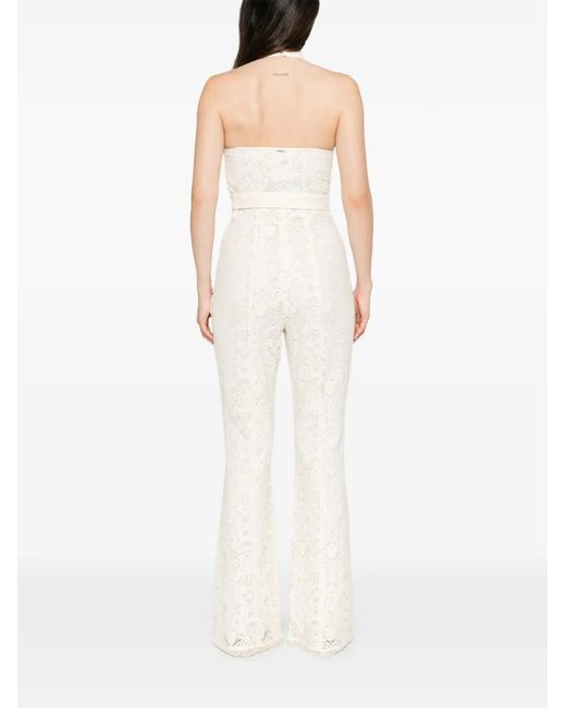 Twinset White Belted Jumpsuit
