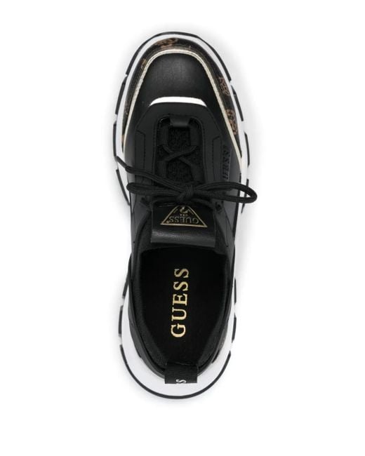 Guess ロゴパネル スニーカー Black