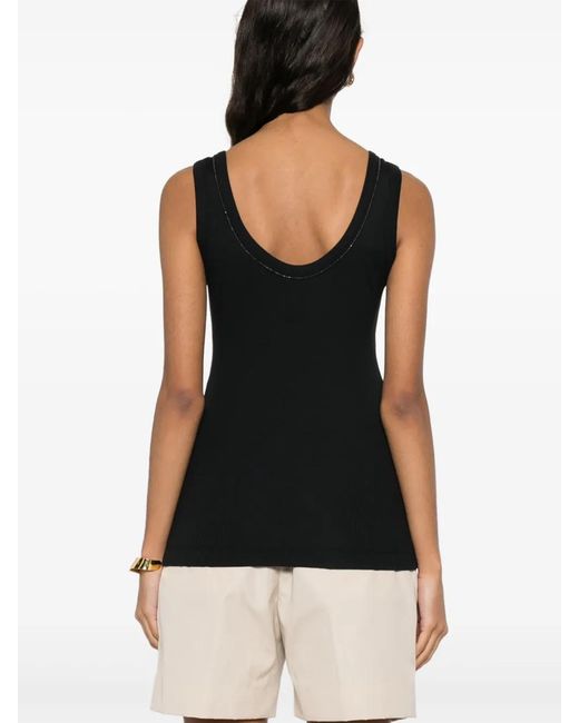 Brunello Cucinelli Geribbelde Tanktop in het Black