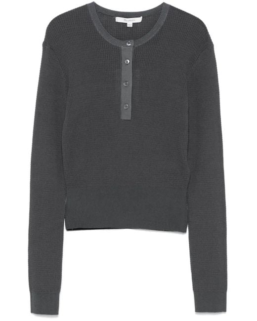 J.W. Anderson Black Waffle-Knit Sweater