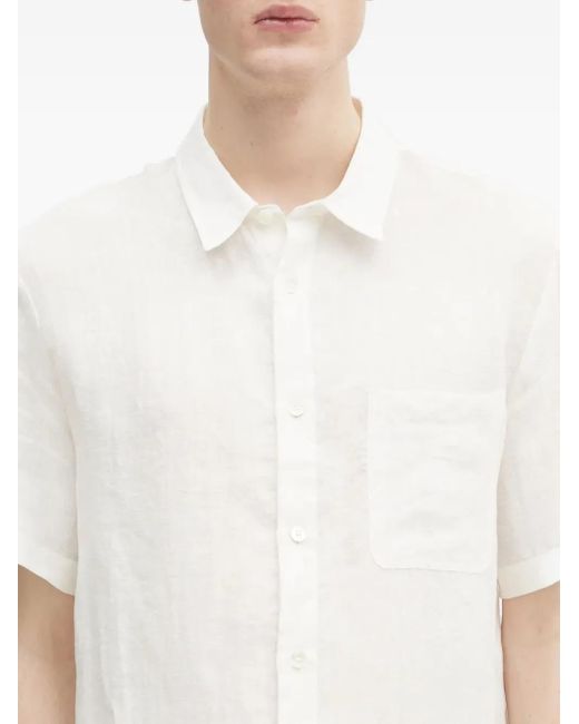 メンズ A.P.C. ショートスリーブ リネンシャツ White