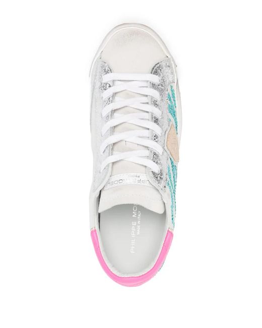 Philippe Model White Paris Sneakers Mit Logo-Patch