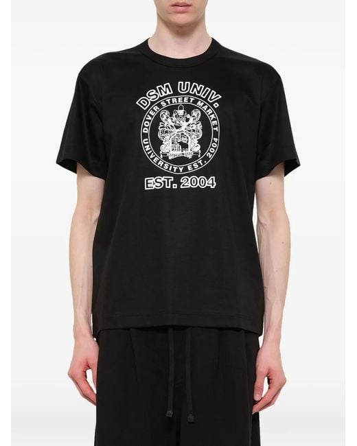 Dover Street Market Black Dsm Logo-Print T-Shirt for men