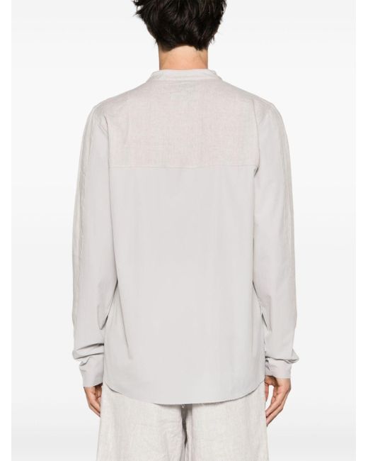 Camicia con design a inserti di Thom Krom in White da Uomo