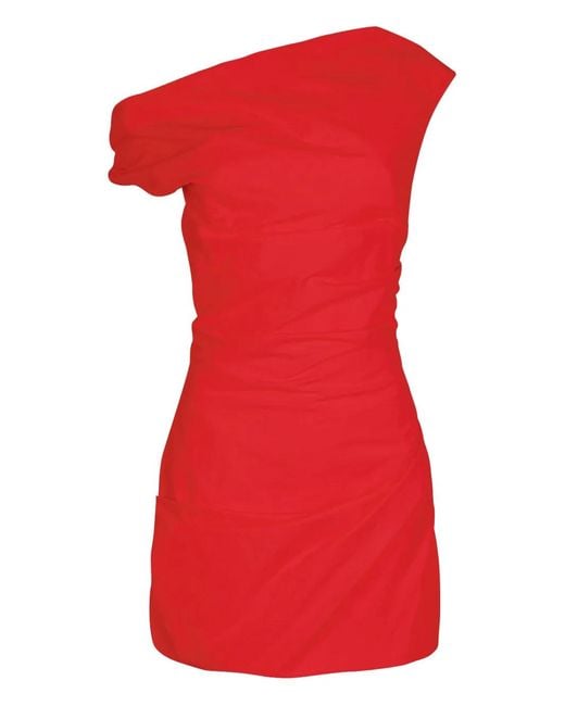 Paris Georgia Remmy Off-Shoulder Mini-Jurk in het Red