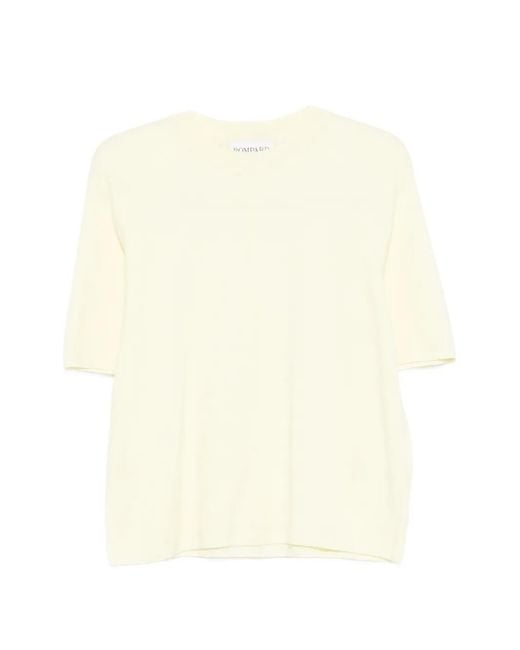 Bompard Natural Crew-Neck Short-Sleeve Top