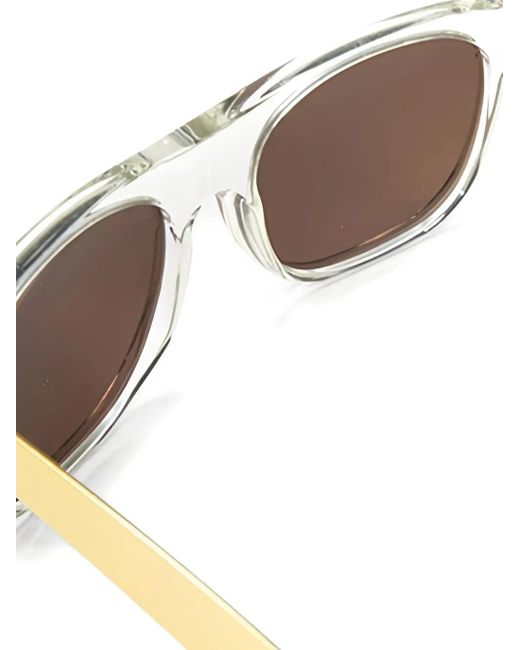 Retrosuperfuture Brown Flat-Top-Detail Sunglasses for men