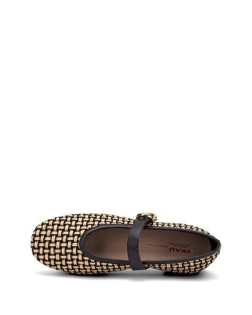 Frau White Two-Tone Ballet Flats