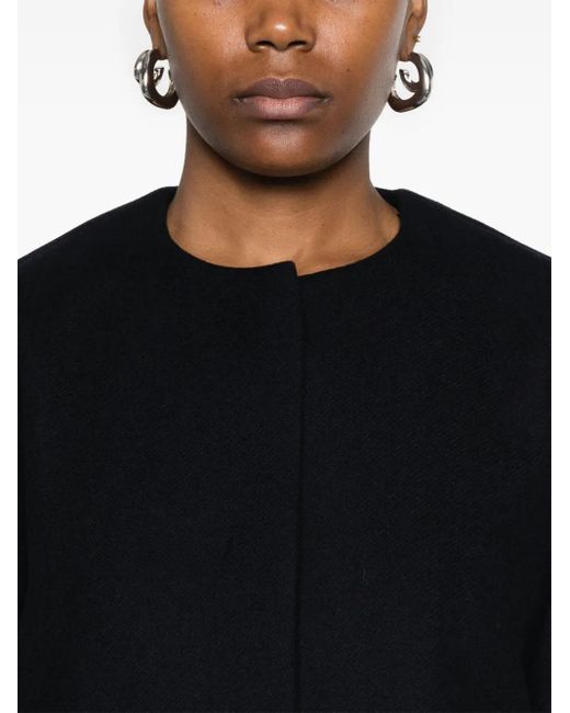 Theory Black Melton Cape