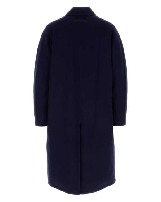 Zegna Blue Wool Coat for men