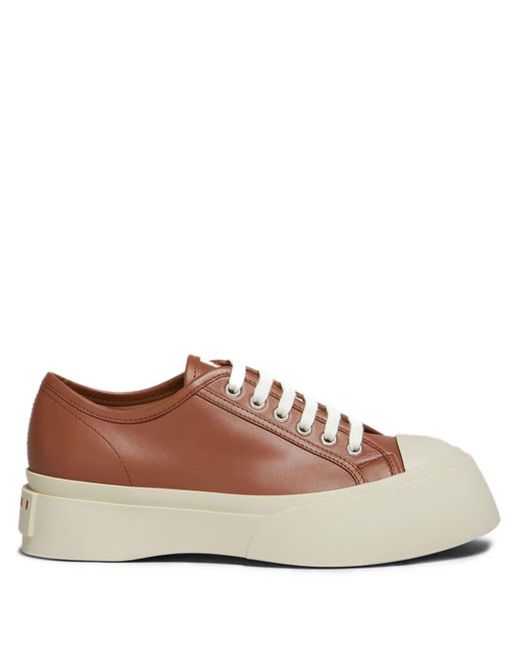 Marni Brown Pablo Leather Sneakers for men