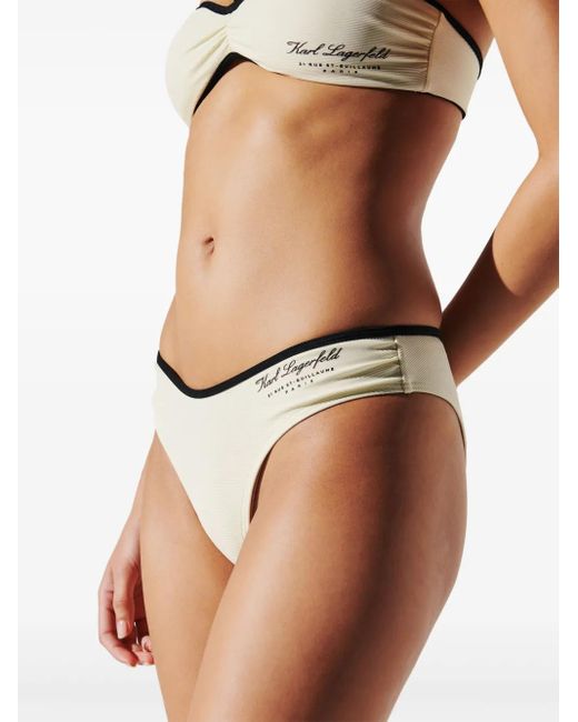 Karl Lagerfeld White Hotel Karl Bikini Bottoms
