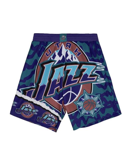 Mitchell & Ness Blue Nba Utah Jazz Jumbotron 2.0 Shorts for men