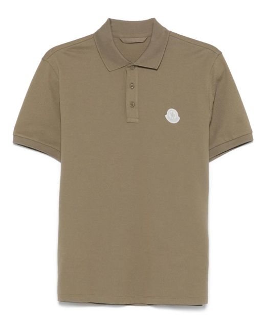 Moncler Green Short-Sleeve Polo Shirt for men