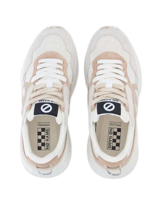 No Name White Logo Panelled Sneakers