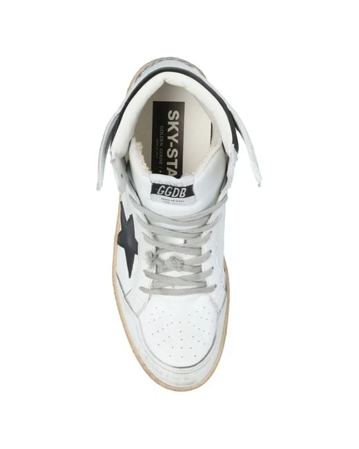 Golden Goose Deluxe Brand White Sky Star High-Top Sneakers