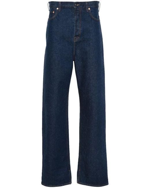 Gucci Blue Wide-Leg Denim Cotton Jeans for men