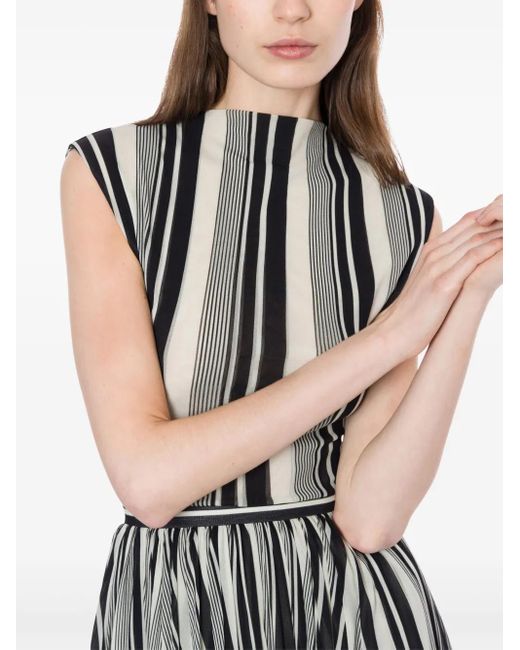 Top A Righe di Philosophy Di Lorenzo Serafini in Black